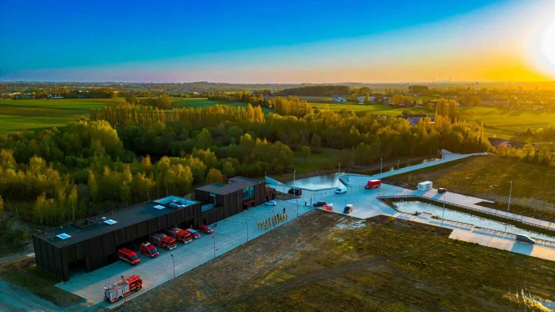 Drone-opname van industrieterrein door Media La Corba